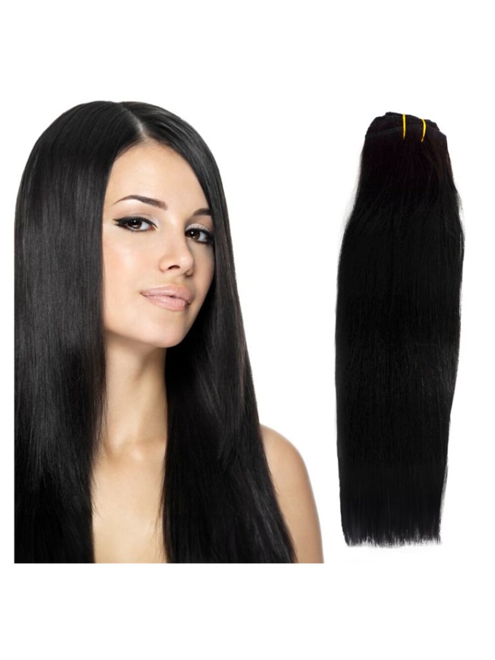 18-inch: Hair Glow LLC 18” Indian Virgin Human Hair Straight Clip-In Extensions